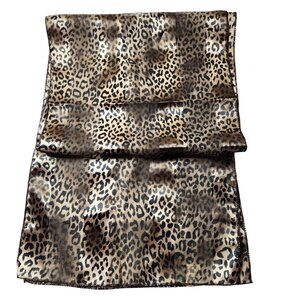 Leopard Print Scarf Sheer stripes Women animal feline accessory career office